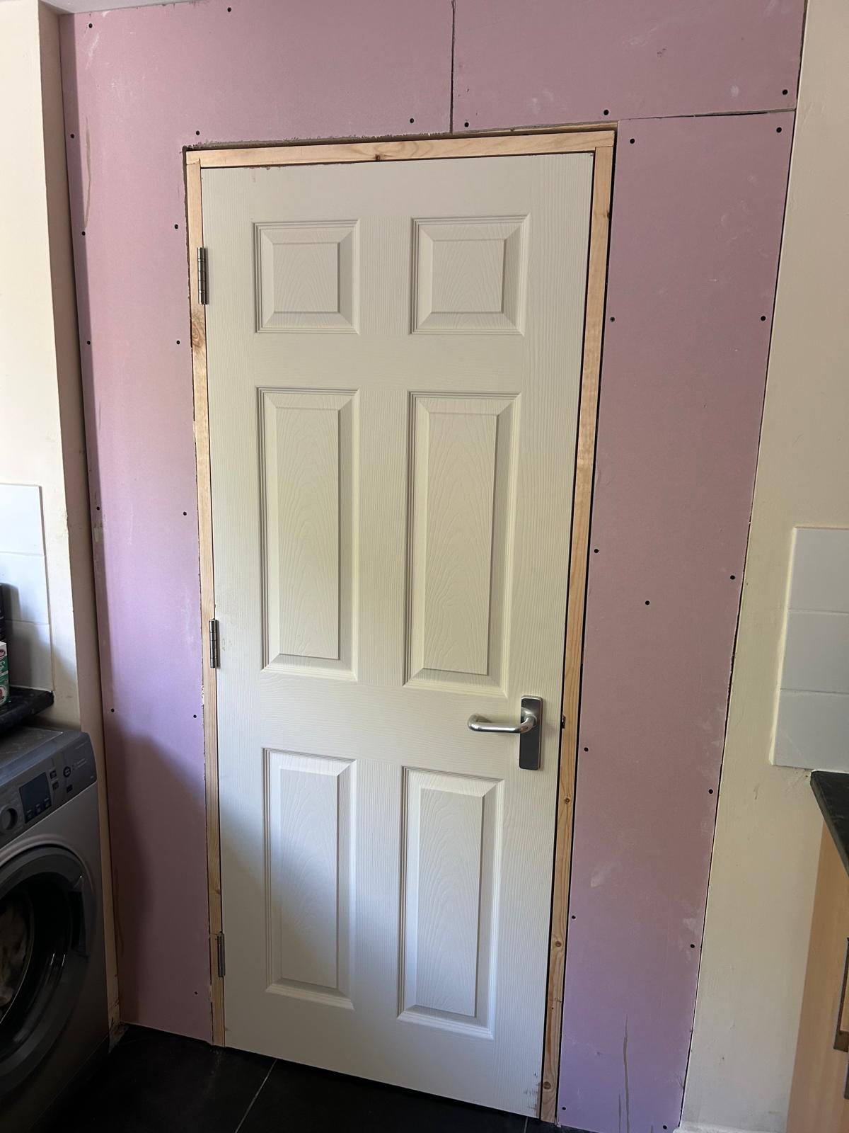 Residential FireQual fire door installation completed by D2 Joinery Merseyside