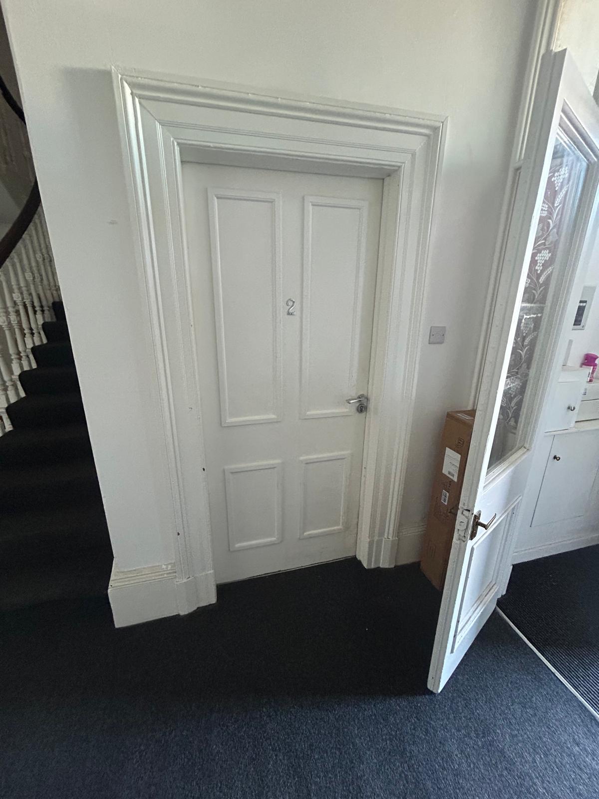 FireQual-certified fire door installed in place of standard door by D2 Joinery